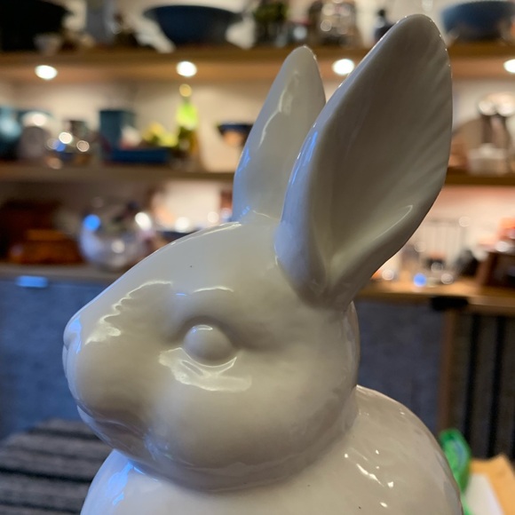 IMM LIVING Rabbit Head Ceramic Glass Jar for Valentine’s Easter $30 - Picture 4 of 7